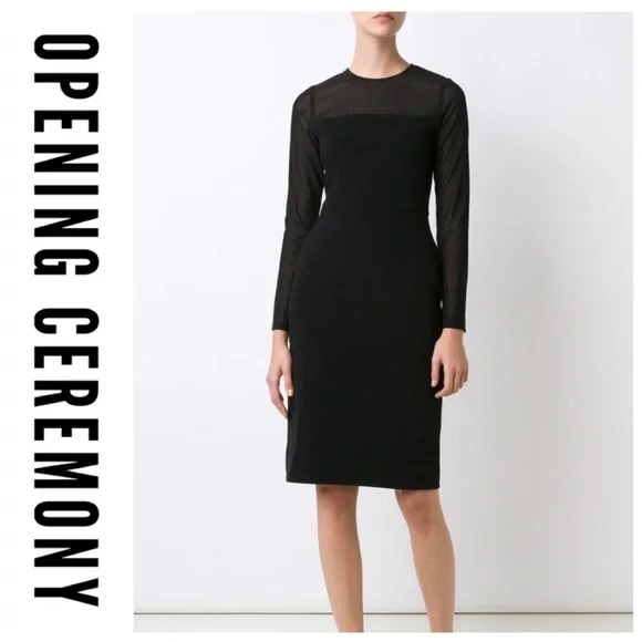 💕SALE💕 Opening Ceremony Black Imogen Ottoman Dress - Picture 3 of 12